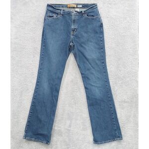 Old Navy Women's 12 Long Just Below Waist Stretch Bootcut Medium Wash Blue Jeans